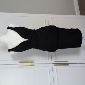 Lulu's Plunge Black Stretch Cocktail Date Dress Size Medium